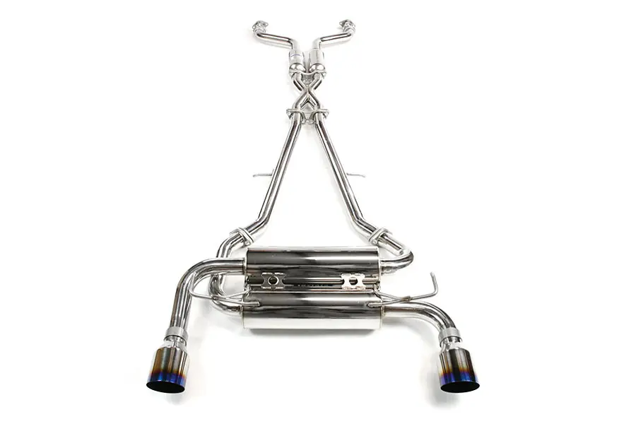 Invidia Gemini Cat Back Exhaust - Titanium Tips - 2008-2011 Infiniti G37 Coupe