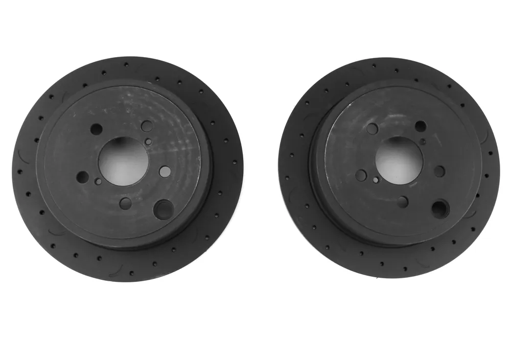 Hawk Talon Cross Drilled and Slotted Rear Rotor Pair - 2009-2013 Subaru Forester / 2008-2014 WRX / 2010-2013 Legacy / 2010-2011 Outback