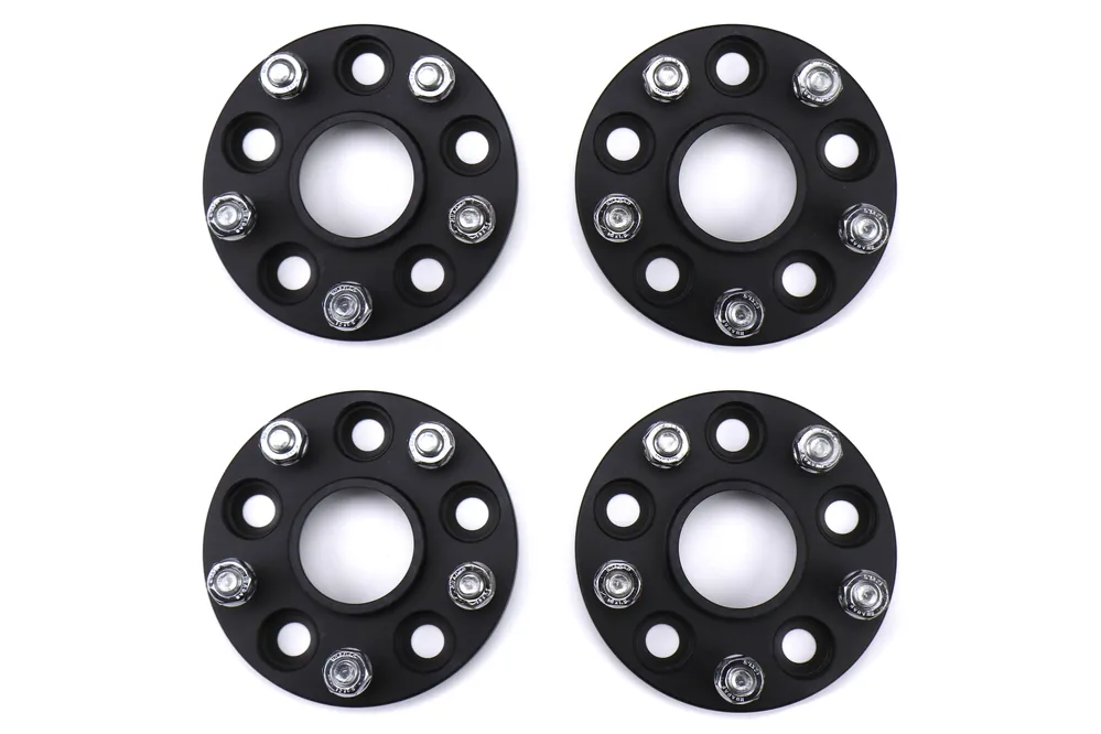 ISC Suspension 5x108 to 5x114.3 15mm Wheel Adapters Black - 2013-2018 Ford Focus ST / 2016-2018 Focus RS