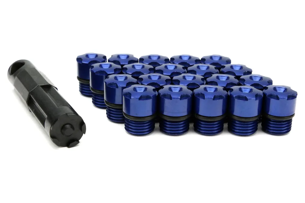 Project Kics R40 Iconix Aluminum Caps Blue 12X1.25 - Universal