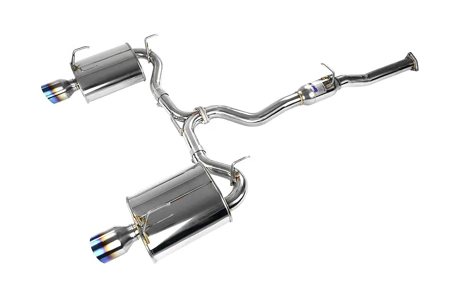 Invidia Q300 Dual Exit Cat Back Exhaust - Titanium Burnt Tips - 2000-2009 Honda S2000