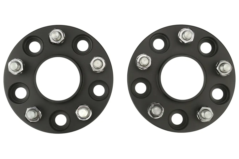 ISC Suspension Wheel Spacers 5x114.3 15mm Black Pair - Nissan Models (inc. 350Z 2003-2009 / 370Z 2009-2016 / GT-R 2009+)