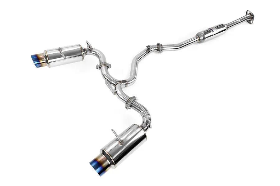 Invidia N1 Dual Exit Cat Back Exhaust - Titanium Tips - 2013-2016 Scion FR-S / 2013-2024 Subaru BRZ / 2017-2020 Toyota 86 / 2022-2024 Toyota GR86