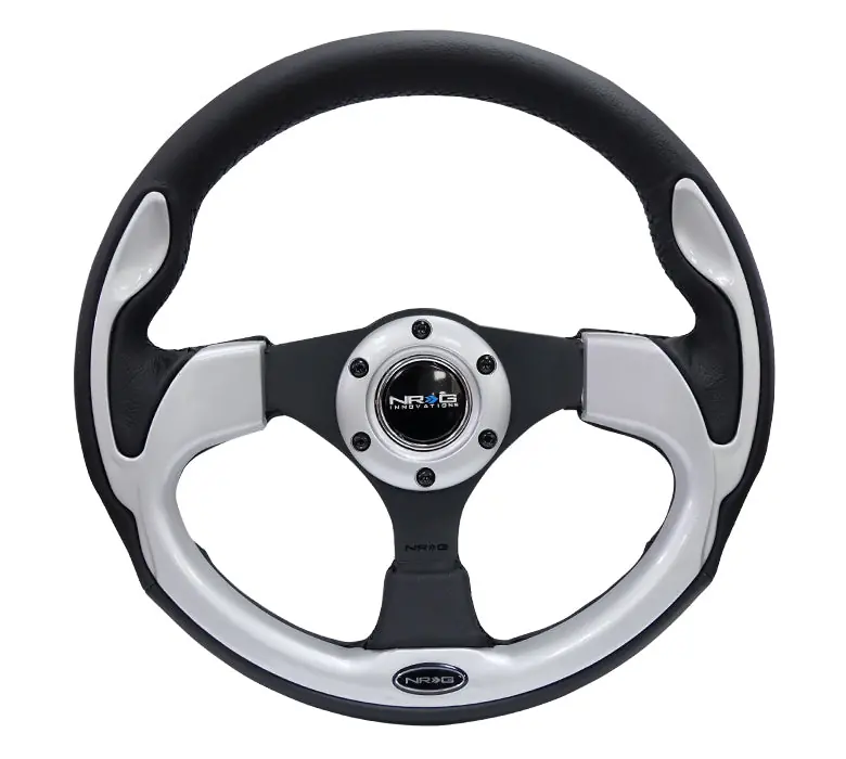 NRG Reinforced Steering Wheel 320mm Pilota Silver - Universal