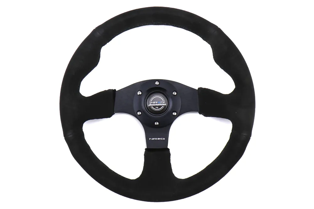 NRG Reinforced Steering Wheel Suede 320mm Black - Universal