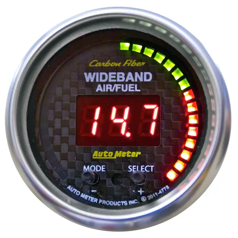 Autometer Carbon Fiber Wideband Air/Fuel Ratio Gauge Digital 52mm - Universal