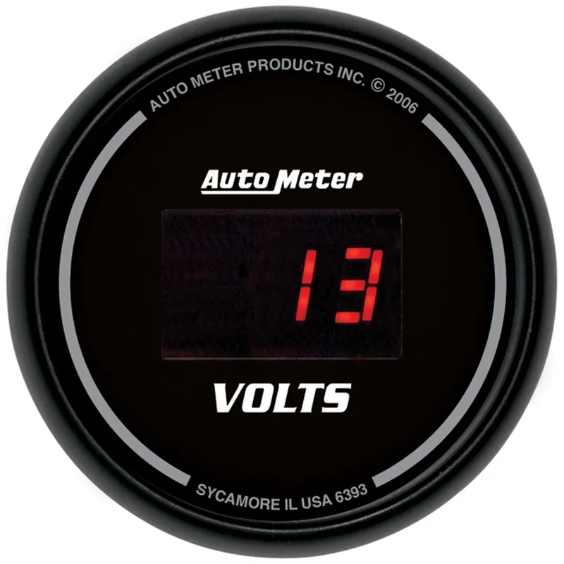 Autometer Sport-Comp Digital Voltmeter Gauge Red LED 52mm - Universal