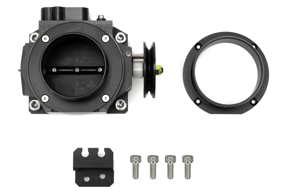 Boomba Racing 75mm DBC Throttle Body - Black - 2002-2005 Subaru WRX Drive By Cable