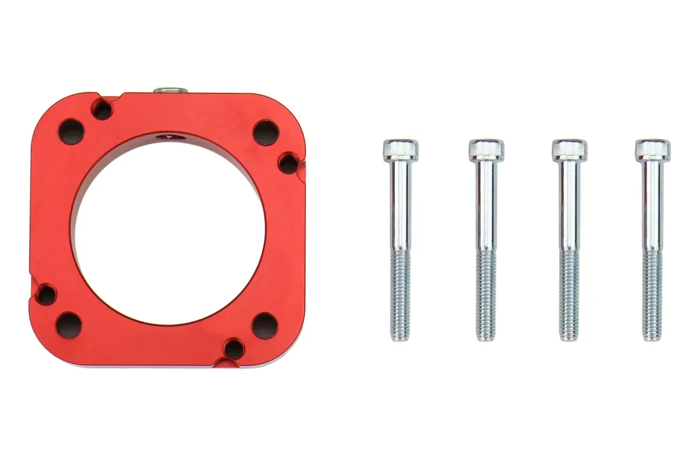 Boomba Racing Throttle Body Spacer Red - 2014-2018 Ford Fiesta ST