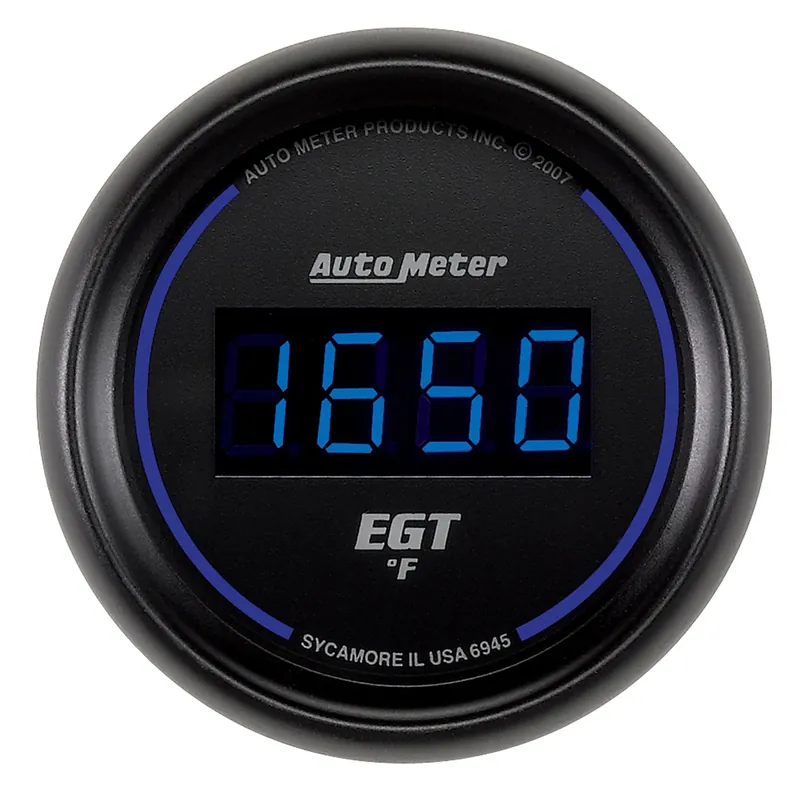 Autometer Cobalt EGT Exhaust Gas Temperature Gauge Digital Blue LED 52mm - Universal