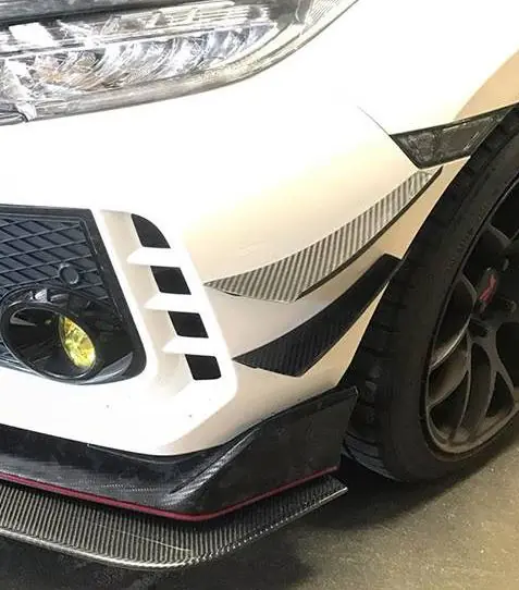 APR Performance Carbon Fiber Front Bumper Canards - 2017-2020 Honda Civic Type R