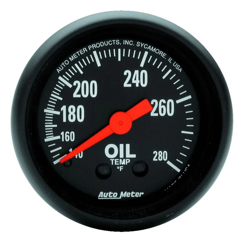 Autometer Z-Series Oil Temperature Gauge Mechanical 52mm - Universal
