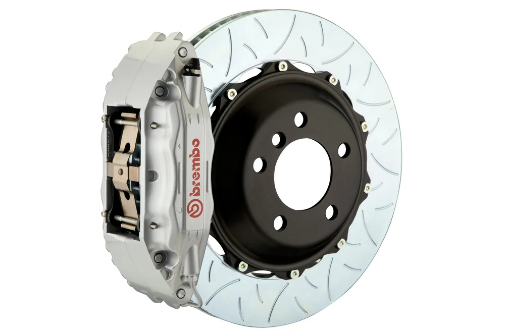 Brembo GT Systems 4 Piston Front Silver Big Brake Kit Type 3 Slotted Rotors - 2005-2021 Subaru STI