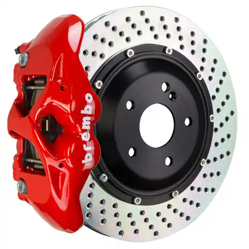 Brembo GT Systems Monobloc 4 Piston 345mm Cross Drilled Red - 2017-2020 Honda Civic Type R/SI