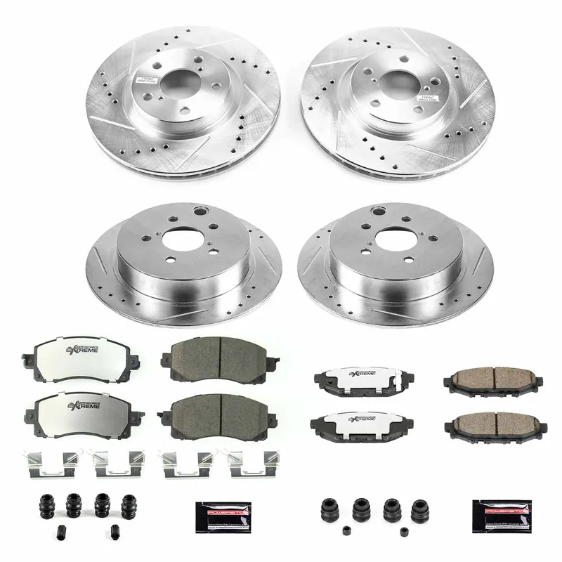 Power Stop Z26 Street Warrior Brake Kit Front and Rear - 2017-2019 Subaru Impreza