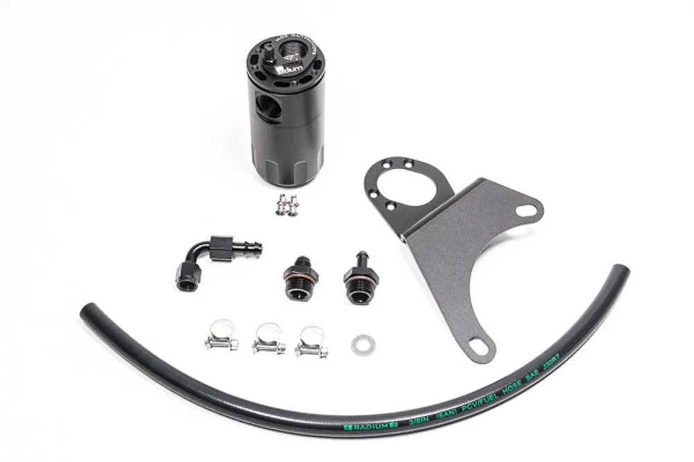 Radium Catch Can Kit PCV RH Fluid Lock - 2003-2006 Mitsubishi EVO 8-9