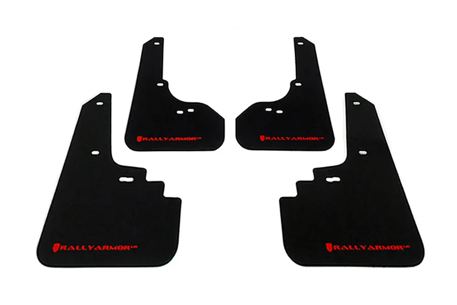 Rally Armor UR Mudflaps Black Urethane Red Logo - 2005-2009 Subaru Legacy / Outback