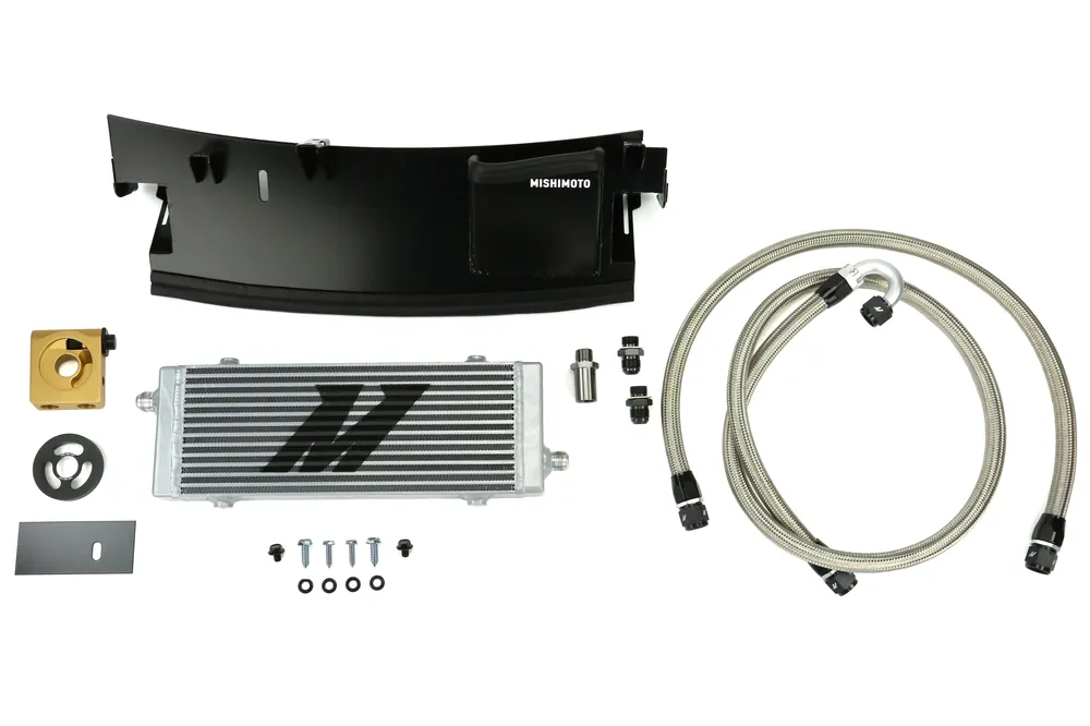Mishimoto Thermostatic Oil Cooler Kit Silver - 2016-2017 Ford Focus RS