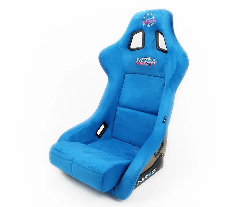 NRG Innovations FRP ULTRA Large Competition Alcantara Seat Blue - Universal
