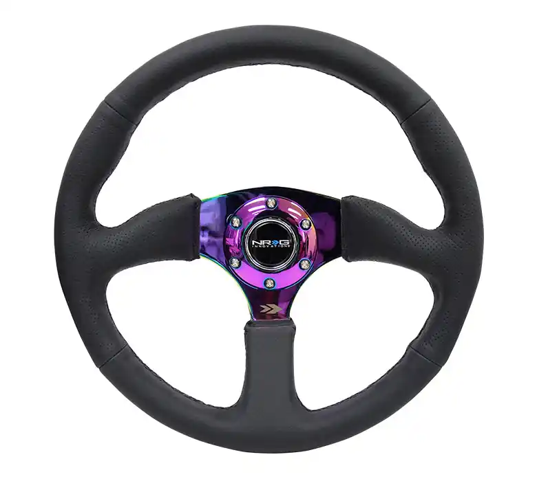 NRG Reinforced Steering Wheel 350mm Comfort Neochrome - Universal