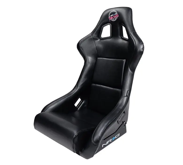 NRG Innovations FRP PRISMA Large Competition Seat Vegan PVC Black - Universal