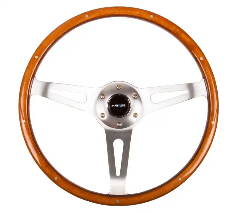 NRG Classic Wood Grain Wheel 365mm Polished / Light Brown - Universal