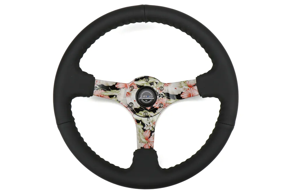 NRG Reinforced Steering Wheel 350mm 3in Deep Floral - Universal