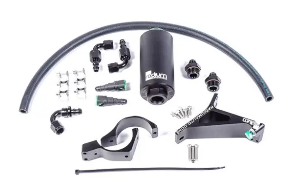 Radium Master Cylinder Brace w/ Fuel Filter & Bracket (Stainless Filter) - Subaru Models (inc. 2002-2007 Impreza / 1997-2008 Forester)