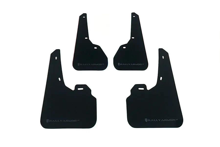 Rally Armor UR Mudflaps Black Urethane Grey Logo - 2010-2013 MazdaSpeed3