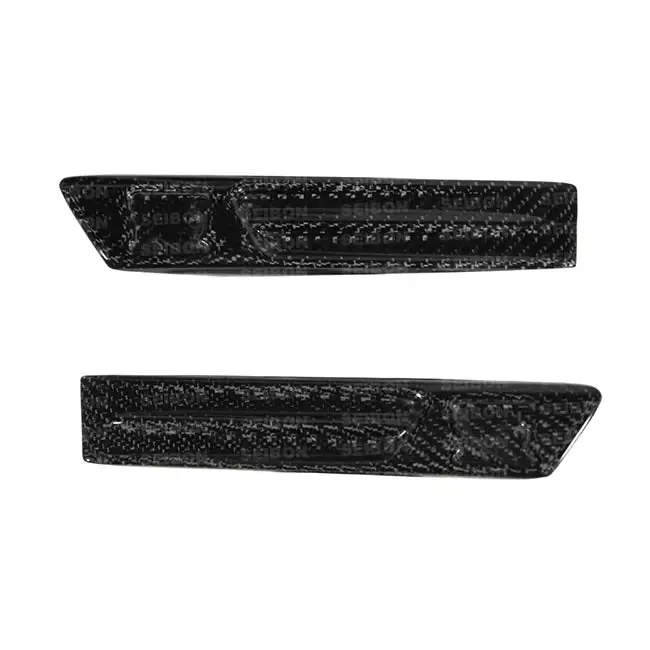 Seibon Carbon Fiber Fender Logo Duct Set - 2009-2010 Nissan GT-R