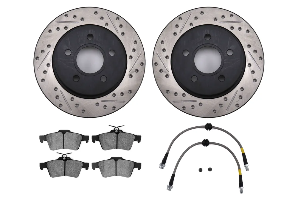 Stoptech Sport Axle Pack Drilled and Slotted Rear - 2013-2017 Ford Focus ST