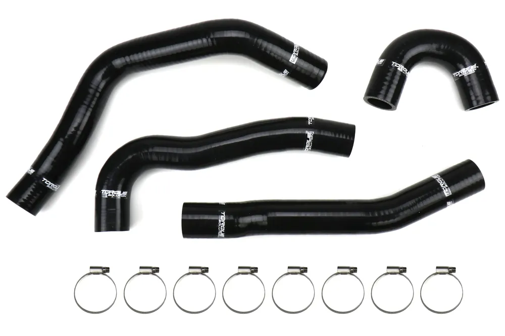 Torque Solution Silicone Radiator Hoses Black - 2008-2015 Mitsubishi Evo X