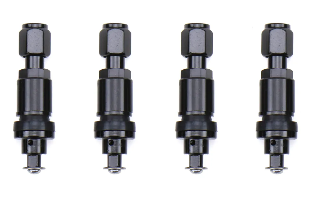 Torque Solution Billet TPMS Valve Stem Set Black - 2008-2021 Subaru WRX / STI / 2008-2019 Forester / 2008-2020 Legacy / 2008-2014 Tribeca 2013-2015 Crosstrek XV