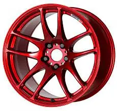 Work Emotion CR Kiwami Candy Apple Red 18x9.5 +38 5x114.3 (Sold as pair) - 2015-2024 Subaru WRX / 2015-2021 STI / 2019-2024 Forester