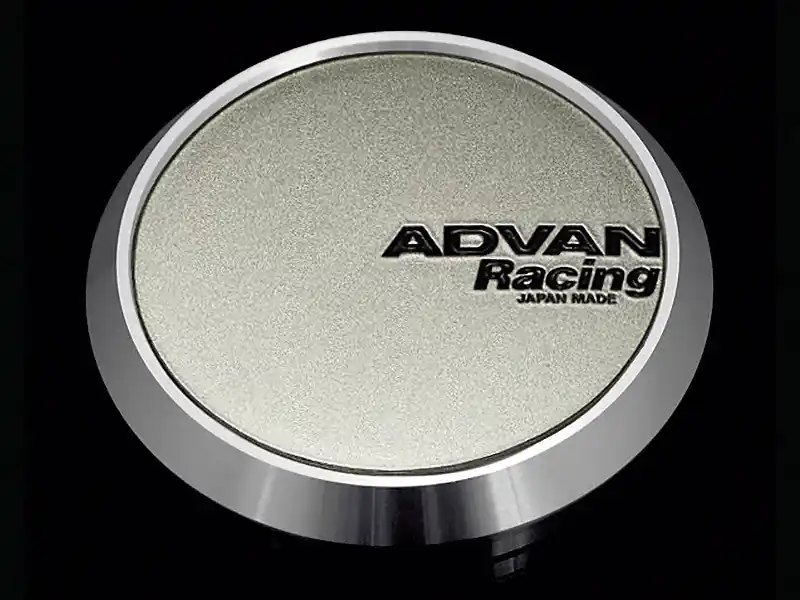 Advan Racing Center Cap 63MM Flat Type Sand Metallic Finish w/Black Letters