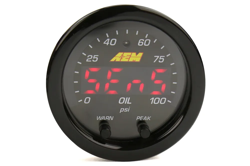 AEM Electronics X-Series Oil Pressure Gauge 0-100psi 52mm - Universal