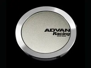 Advan Racing Center Cap 63MM Full Flat Type Sand Metallic Finish w/Black Letters