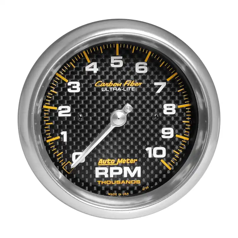 Autometer Carbon Fiber In-Dash Tachometer Gauge 3-3/8in - Universal