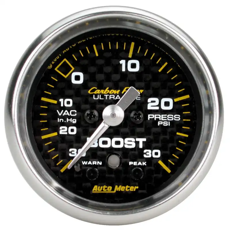 Autometer Carbon Fiber Boost Gauge Electrical 52mm - Universal