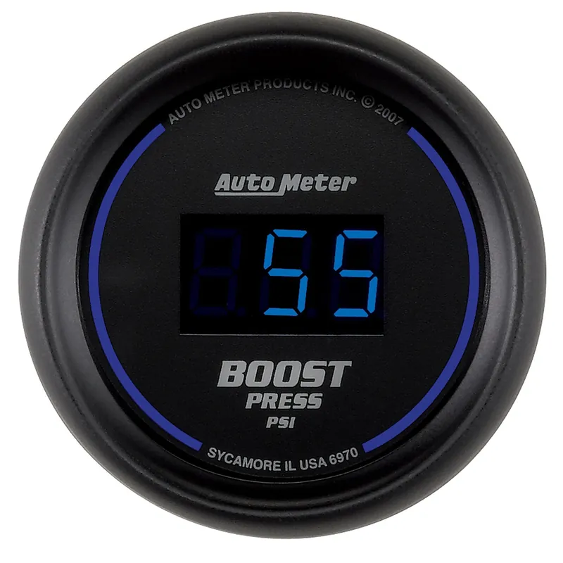 Autometer Cobalt Boost Gauge Digital Blue LED 52mm - Universal