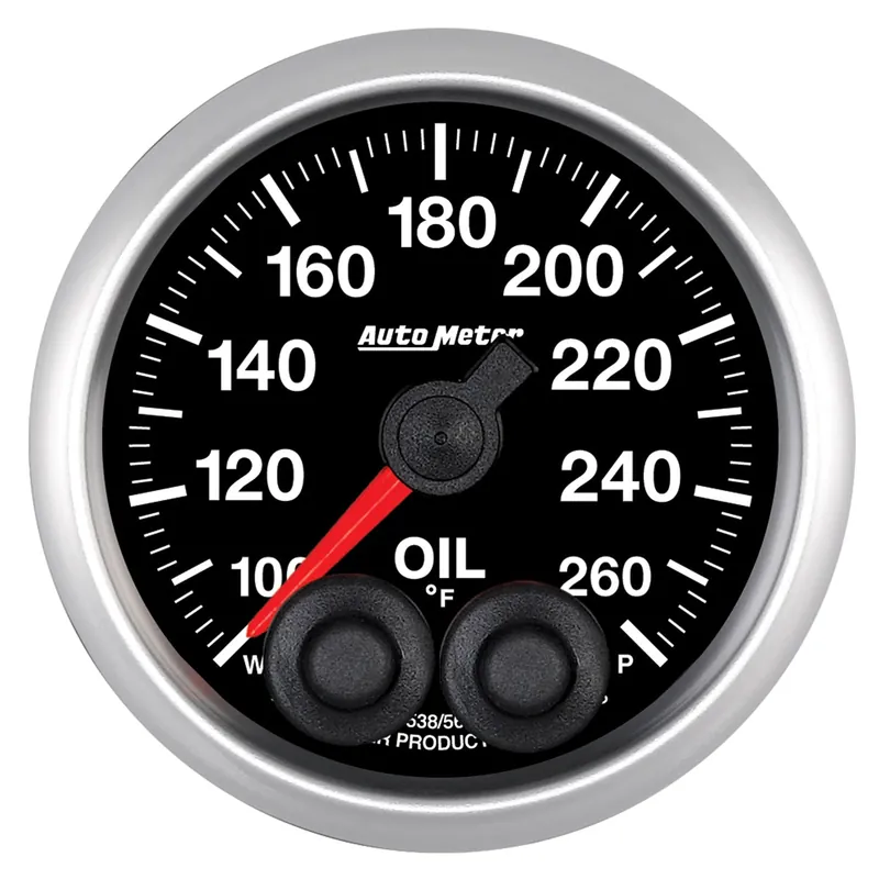 Autometer Elite Oil Temperature Gauge 7 Color 52mm - Universal