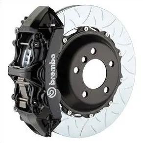 Brembo GT Systems 6 Piston Front Big Brake Kit Black Slotted Rotors - 2004-2021 Subaru STI