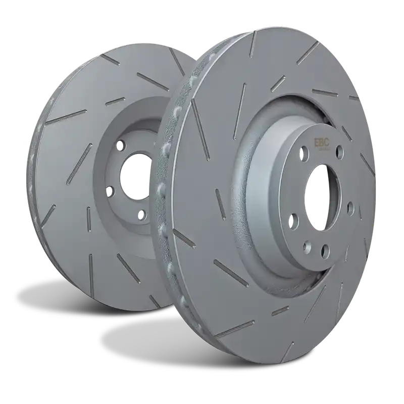 EBC Brakes USR Series Sport Slotted Rear Brake Rotors - 2008-2017 Subaru STI