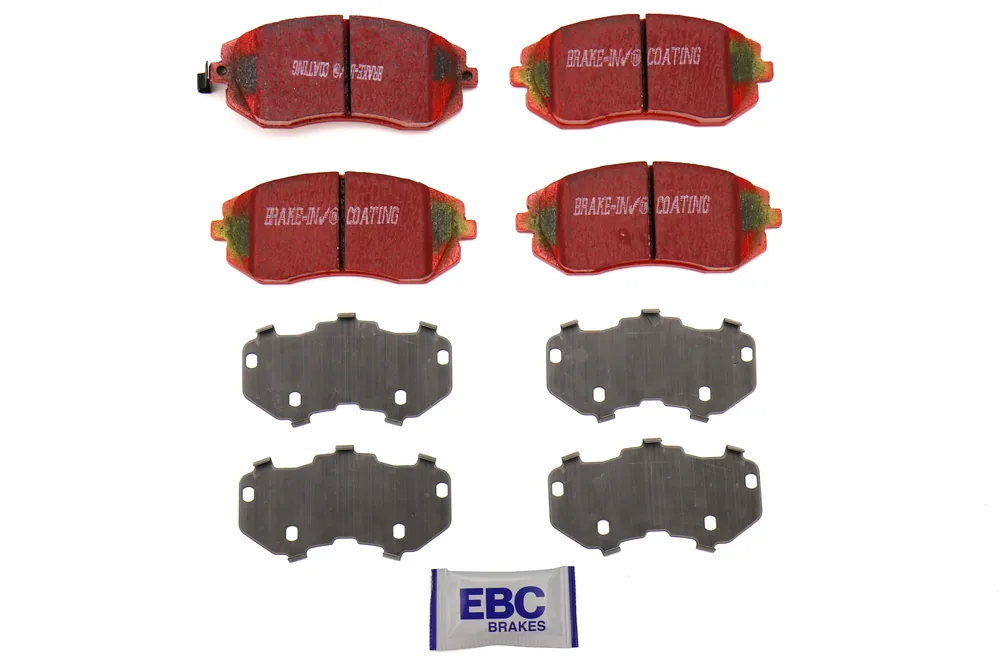 EBC Brakes Redstuff Ceramic Front Brake Pads - 2003-2005 & 2008-2010 Subaru WRX (10.5mm Pad Tab)