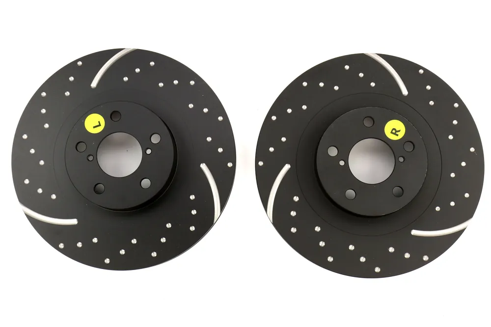 EBC Brakes 3GD Series Sport Dimpled/Slotted Front Brake Rotors - 2002-2003 & 2006-2010 Subaru WRX
