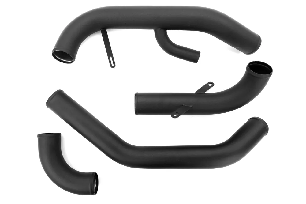 ETS Lower and Upper Intercooler Pipes Black - 2008-2015 Mitsubishi Evo X