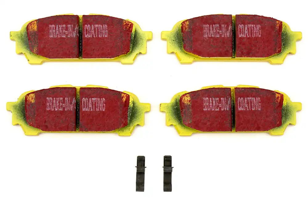 EBC Brakes Yellowstuff Street And Track Rear Brake Pads - 2003-2005 Subaru WRX (7mm Pad Tab)