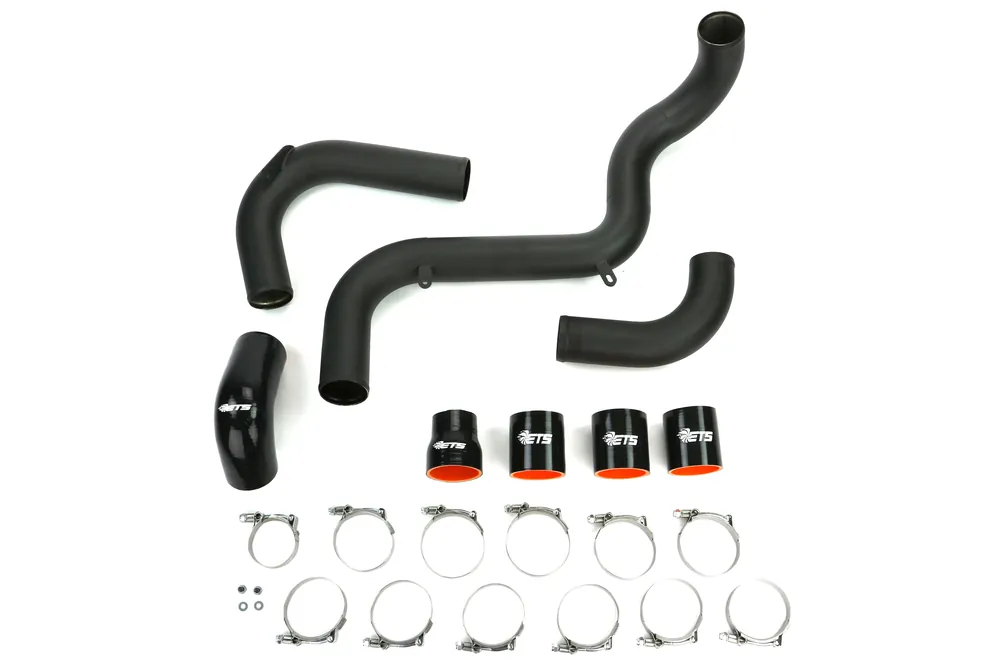 ETS Intercooler Piping Wrinkle Black - 2016-2018 Ford Focus RS