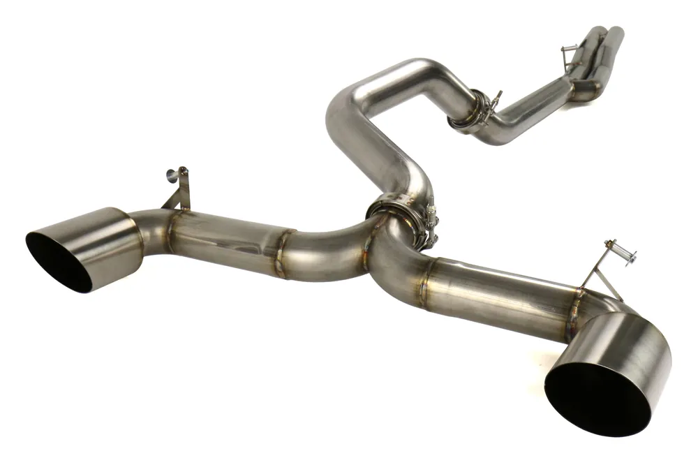 ETS Extreme Cat Back Exhaust System Non Resonated w/ Brushed Tips - 2016-2020 Ford Focus RS
