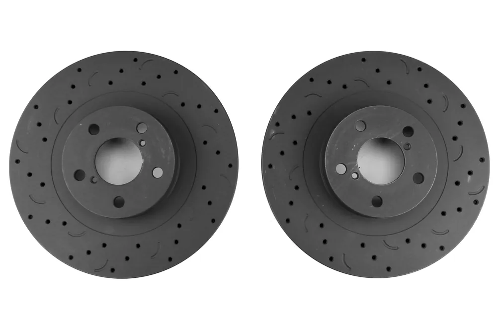 Hawk Talon Cross Drilled Slotted Front Rotor Pair Subaru 2002-2010 WRX 03-08 Forester 02-08 Impreza 01-04 Legacy Outback